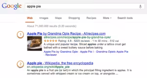 Google - Rich Snippet door Structured Data voorbeeld